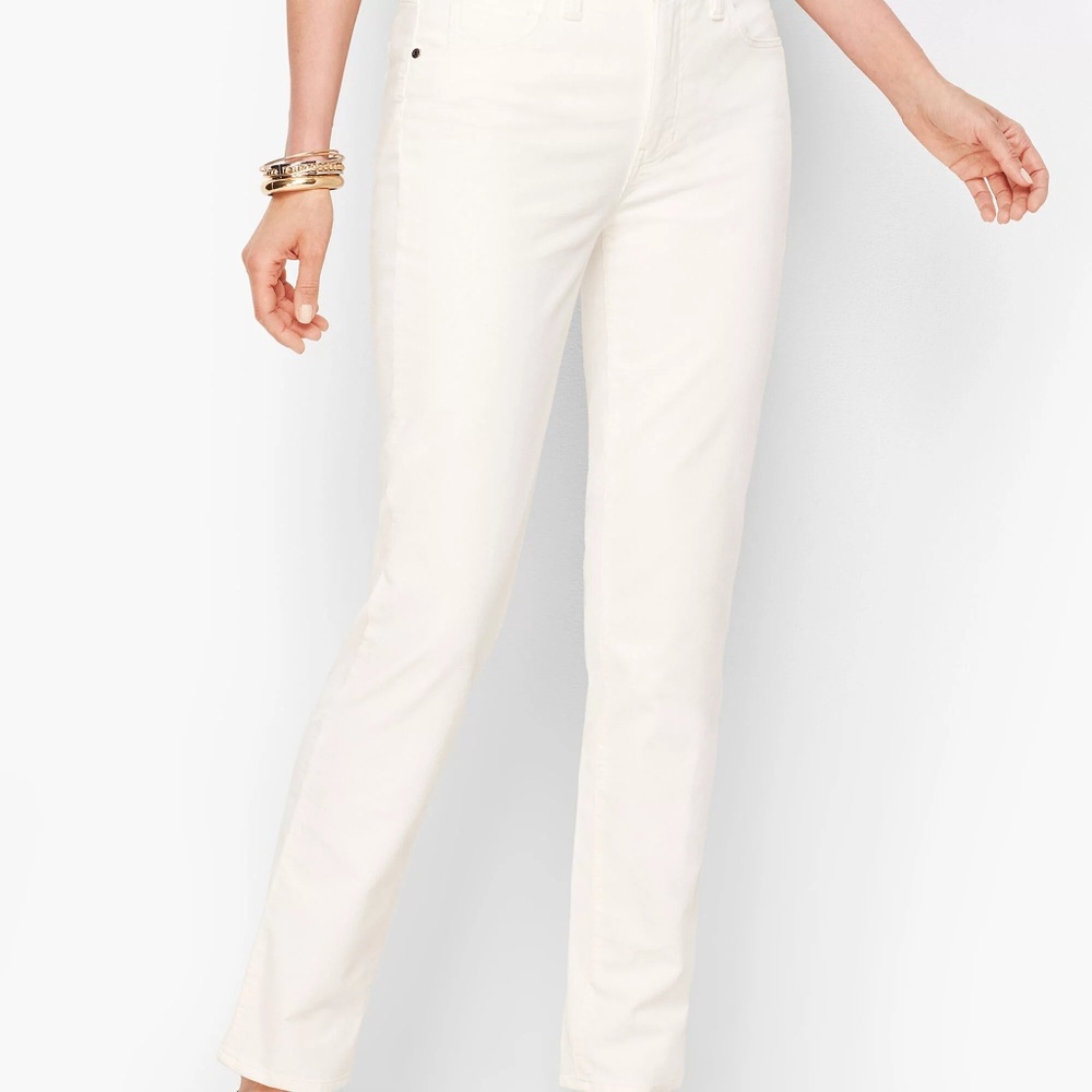 TALBOTS HIGH-RISE STRAIGHT-LEG VELVETEEN PANT